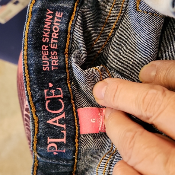 Children's Place Super Skinny Girls Denim Jeans 👖 6R Dark Twilight - Picture 5 of 9